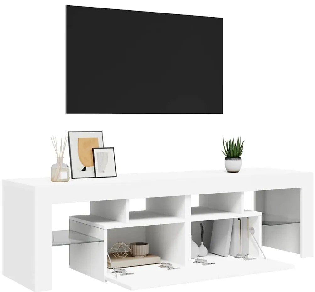 vidaXL Έπιπλο Τηλεόρασης με LED Λευκό 140 x 36,5 x 40 εκ.