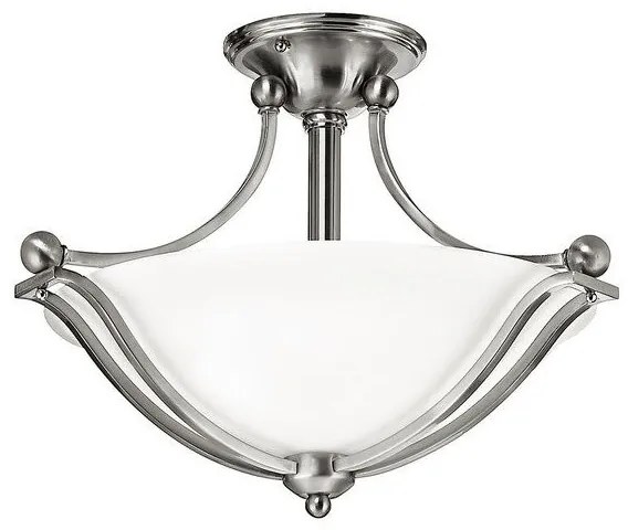 Πλαφονιέρα Φωτιστικό Οροφής 2xE27  Νίκελ Φ49cm  Bolla HK-BOLLA-SF Elstead Lighting-HK-BOLLA-SF-Νίκελ Ματ HK-BOLLA-SF