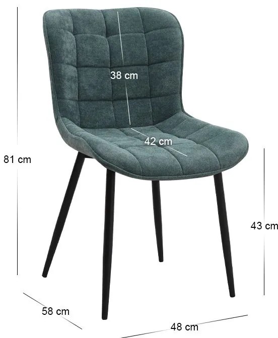 Σετ τραπεζαρία 5τμχ Roger - Chiara Megapap Mdf - ύφασμα χρώμα μαύρο εφέ μαρμάρου - πράσινο 120x70x75εκ.