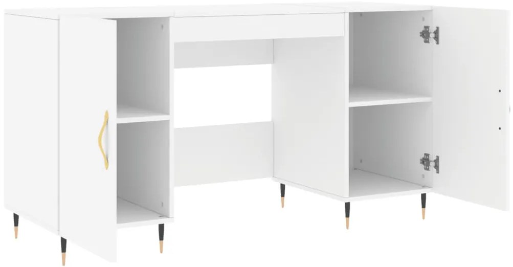 vidaXL Γραφείο Λευκό 140 x 50 x 75 εκ. από Επεξεργασμένο Ξύλο