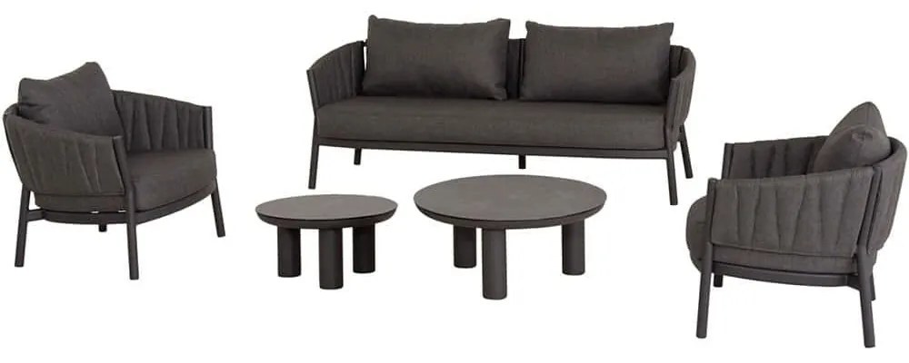 Σαλόνι Κήπου Shanks (Σετ 5Τμχ) HM6206.01 Grey Four Seater