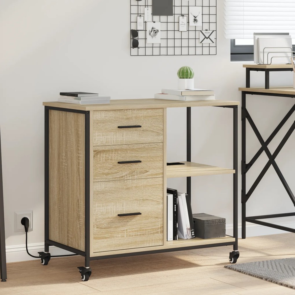 vidaXL Γραφείο Ντουλάπι Sonoma Δρυς 76 x 41 x 72 cm Επεξεργασμένο ξύλο