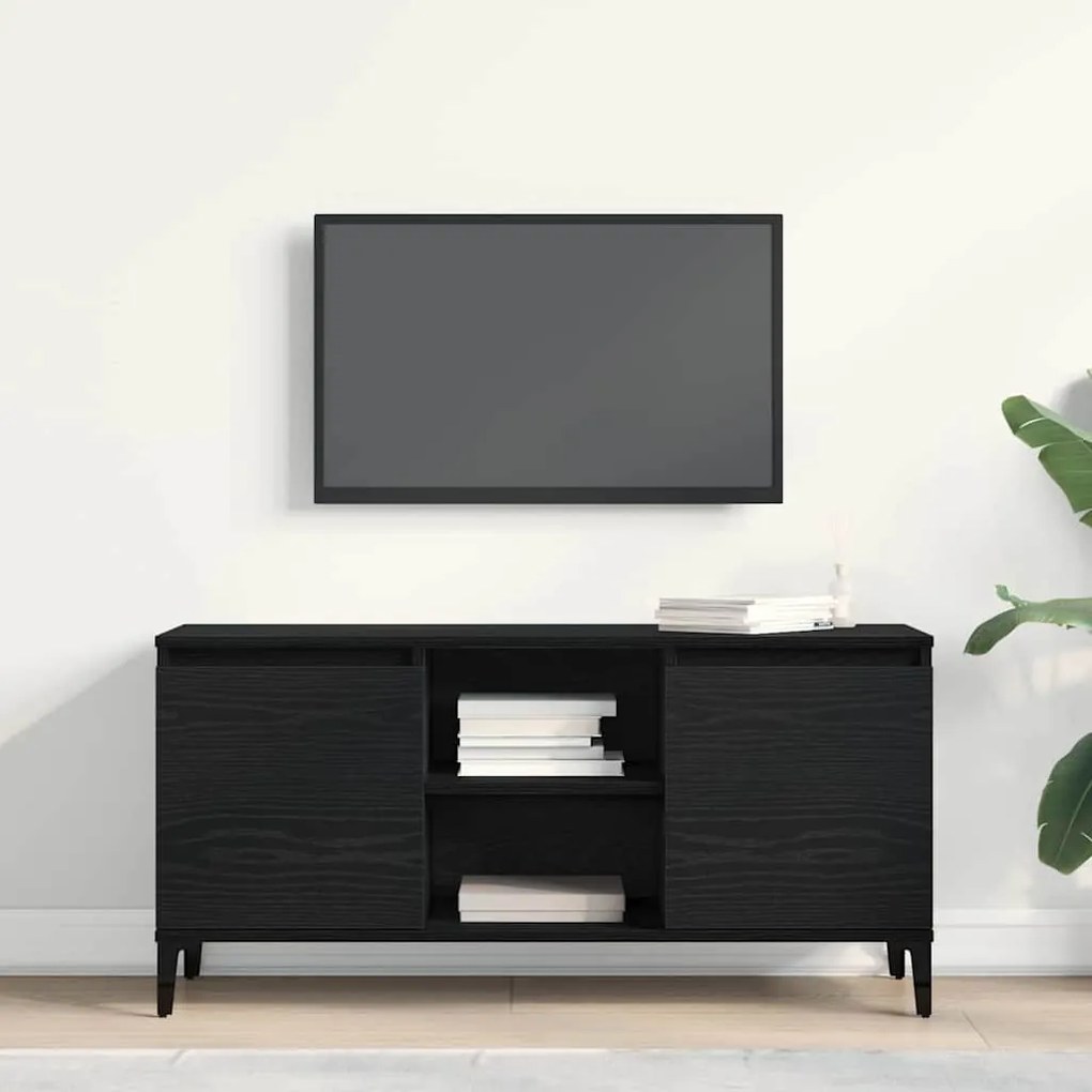 vidaXL Ντουλάπι TV Μαύρο 102 x 35 x 50 εκ. Επεξεργασμένο ξύλο