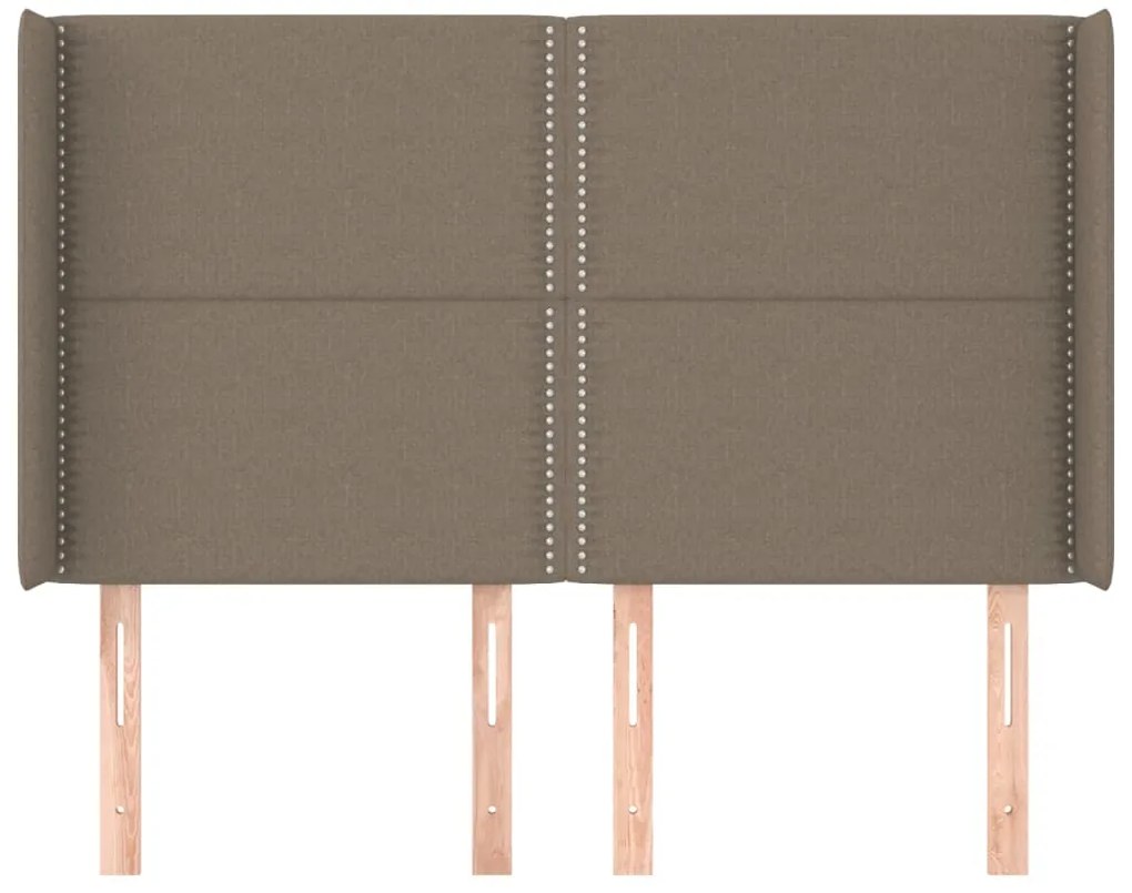 Κεφαλάρι με Πτερύγια Taupe 147x16x118/128 εκ. Υφασμάτινο 3119442