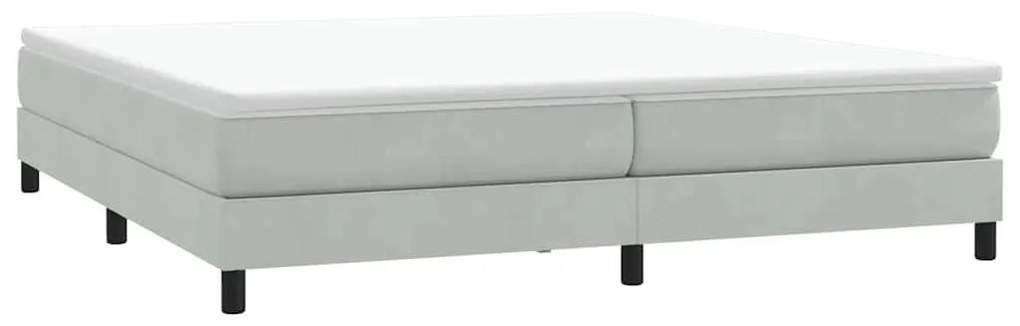 Box Spring Κρεβάτι χωρίς στρώμα 200x220 cm Βελούδινο - Γκρι