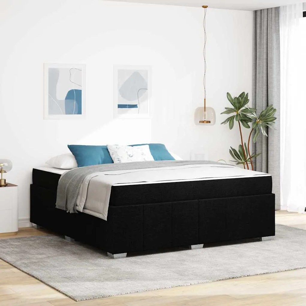 vidaXL Σκελετός Κρεβατιού Μαύρο 180 x 200 cm ύφασμα