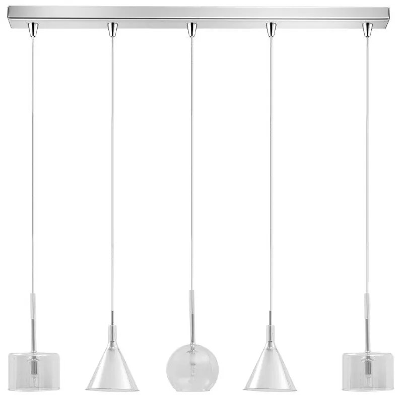 Φωτιστικό Οροφής - Ράγα 114-01047-12BR 5xG9 100cm Clear Luma