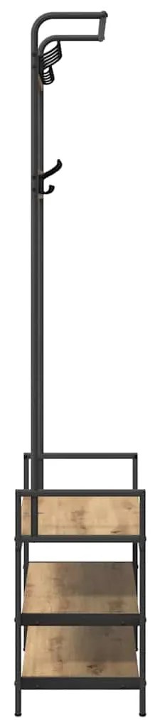 vidaXL Κρεμάστρα artisan δρυς 75 x 34 x 184 εκ Επεξεργασμένο ξύλο