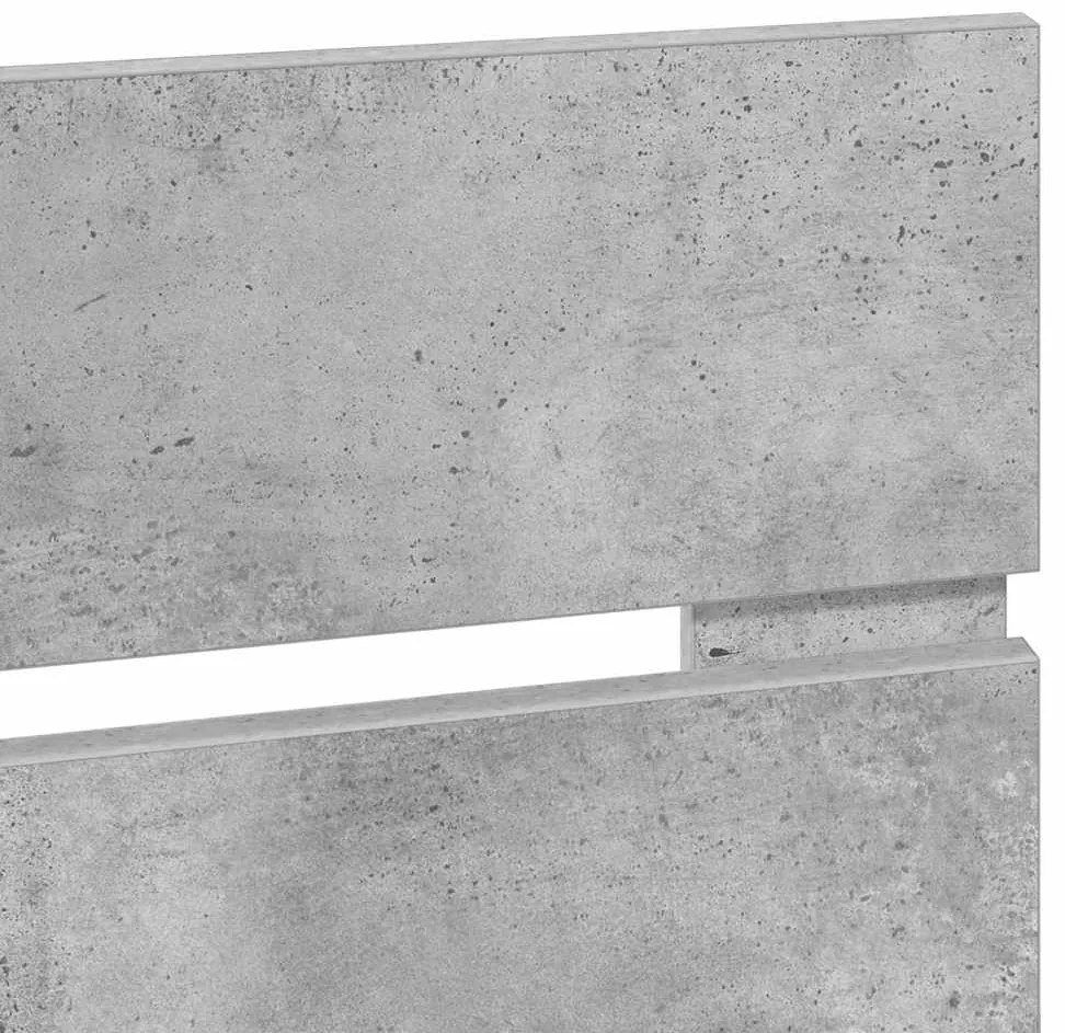 vidaXL Κεφαλάρι με κεφαλάρι Σκυρόδεμα Γκρι 200 cm Επεξεργασμένο ξύλο