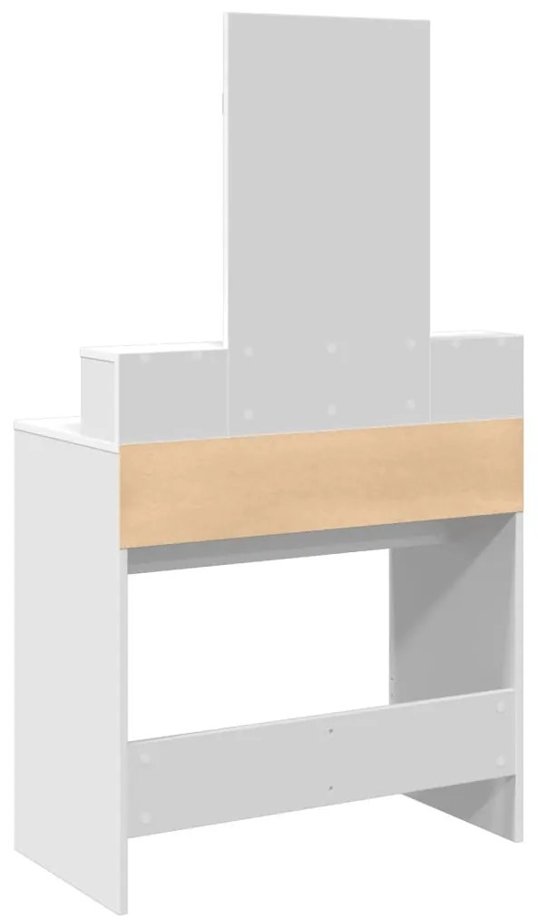 vidaXL Μπουντουάρ με Καθρέφτη Λευκό 80x41x144,5 εκ.