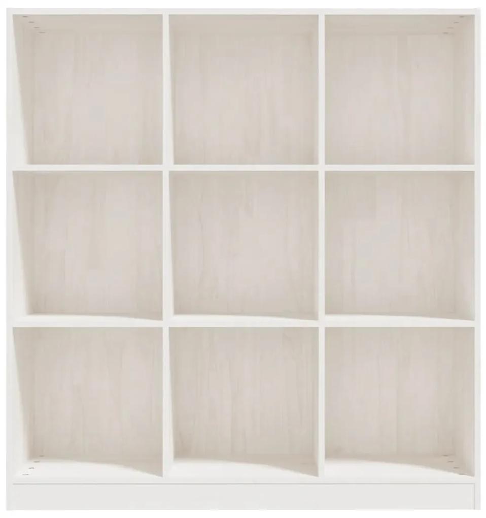 Βιβλιοθήκη/Διαχωριστικό Χώρου Λευκό 104x33,5x110 εκ Μασίφ Πεύκο - Λευκό