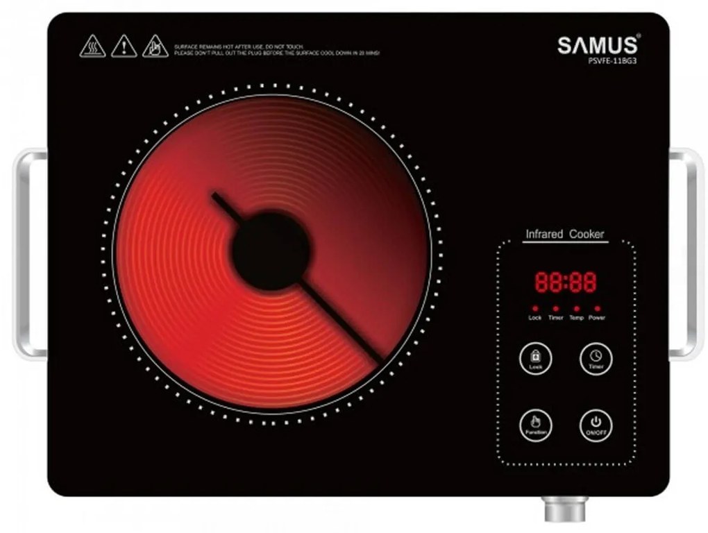 Αυτόνομη Κεραμική Εστία Samus Vitroceramic PSVFE-11BG3 με πλάτος cm και 1 ζώνη μαγειρέματος