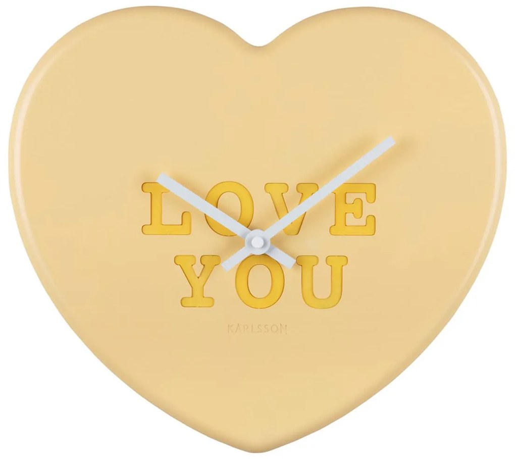 Ρολόι Τοίχου (6.2x27) Karlsson Heart Candy Soft Yellow
