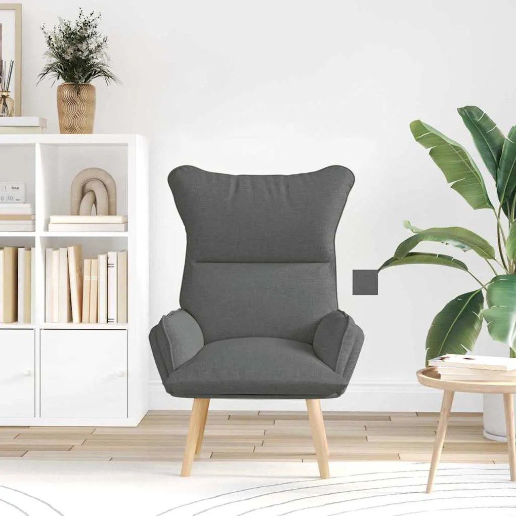 vidaXL Χαλαρωτική Πολυθρόνα Σκούρο γκρι 69 x 74 x 93 εκ. ύφασμα