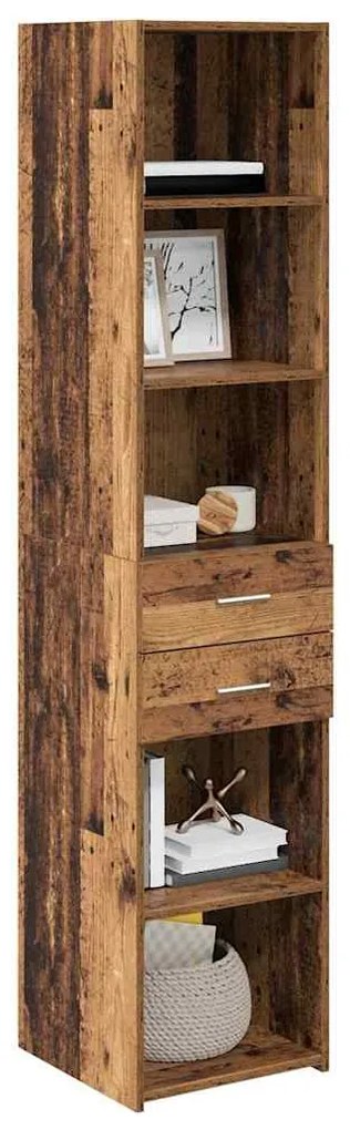 vidaXL Highboard Παλιό Ξύλο 40 x 42,5 x 185 εκ. Επεξεργασμένο ξύλο