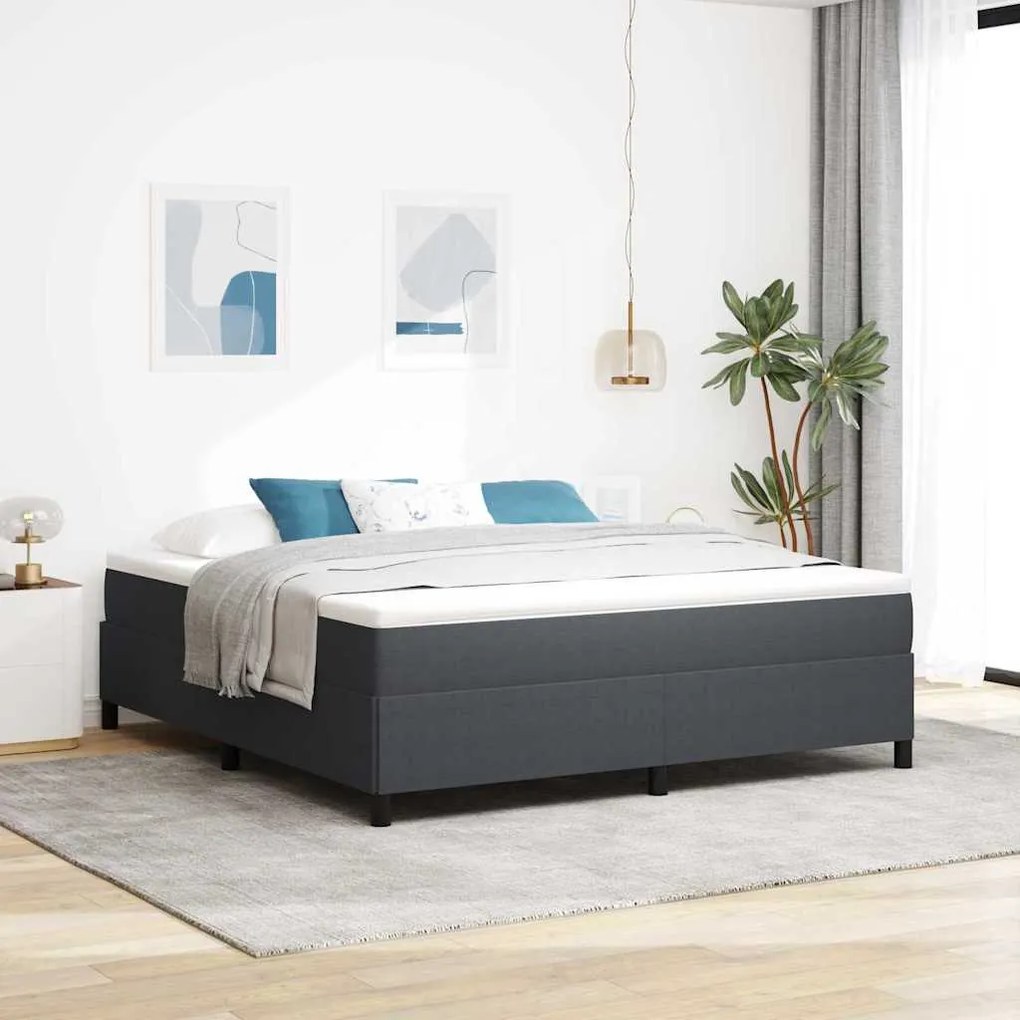 vidaXL Σκελετός Κρεβατιού Σκούρο γκρι 180 x 200 cm Βελούδο