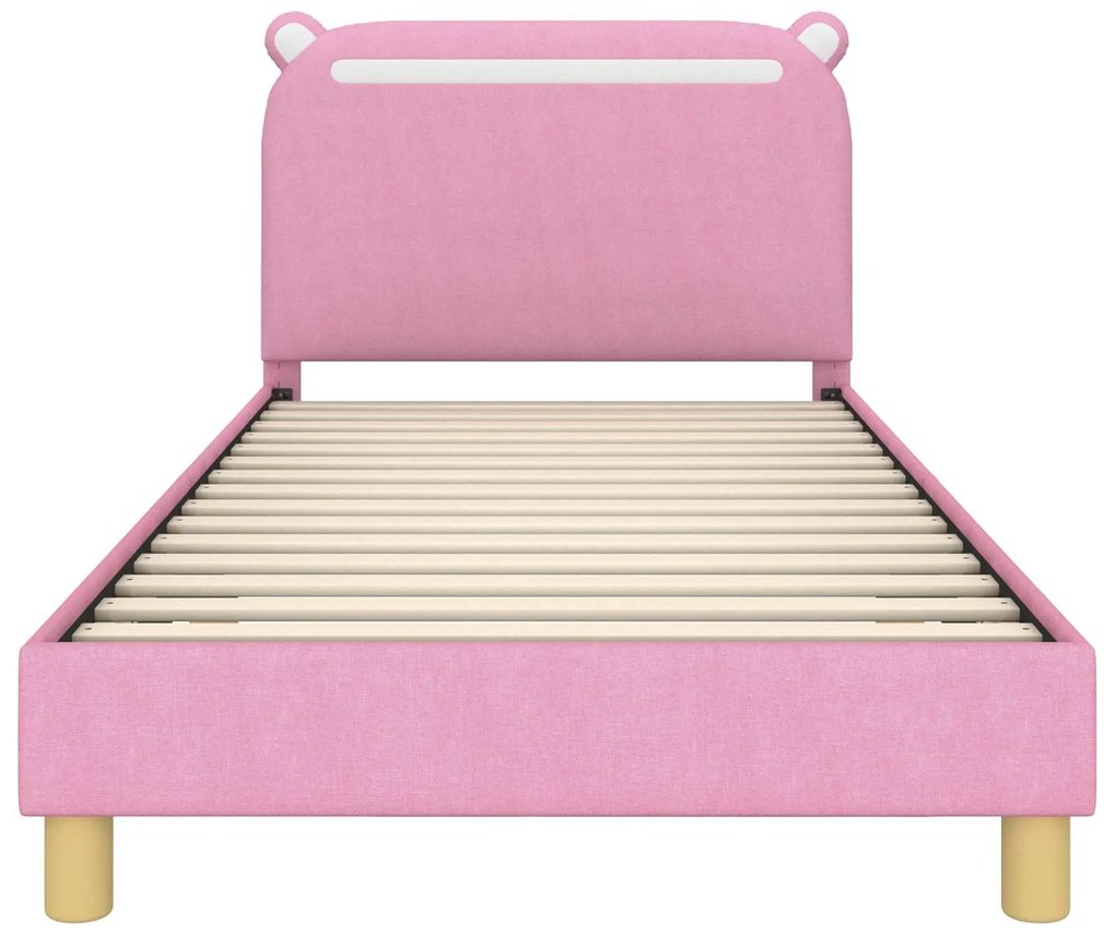 vidaXL Κρεβάτι Παιδικής Κρεβατοκάμαρας με Κεφαλάκι Ροζ 80 x 200 cm