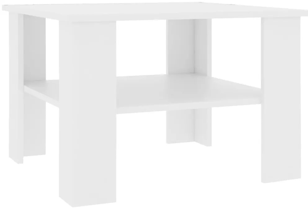 vidaXL Τραπεζάκι Σαλονιού Λευκό 60 x 60 x 42 εκ. από Επεξ. Ξύλο