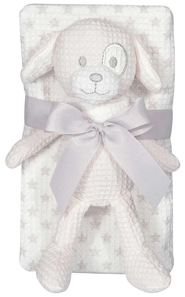 Κουβέρτα Βρεφική Με Παιχνίδι 8858 White-Grey Greenwich Polo Club Cuddle 75x100cm 100% Βαμβάκι