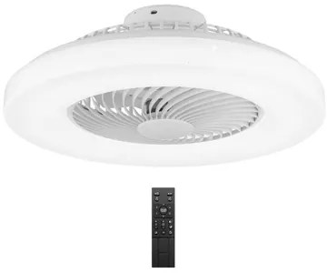 POWERTECH smart ανεμιστήρας οροφής HLL-0172 με LED φως, 36W, Φ55x20cm, λευκός