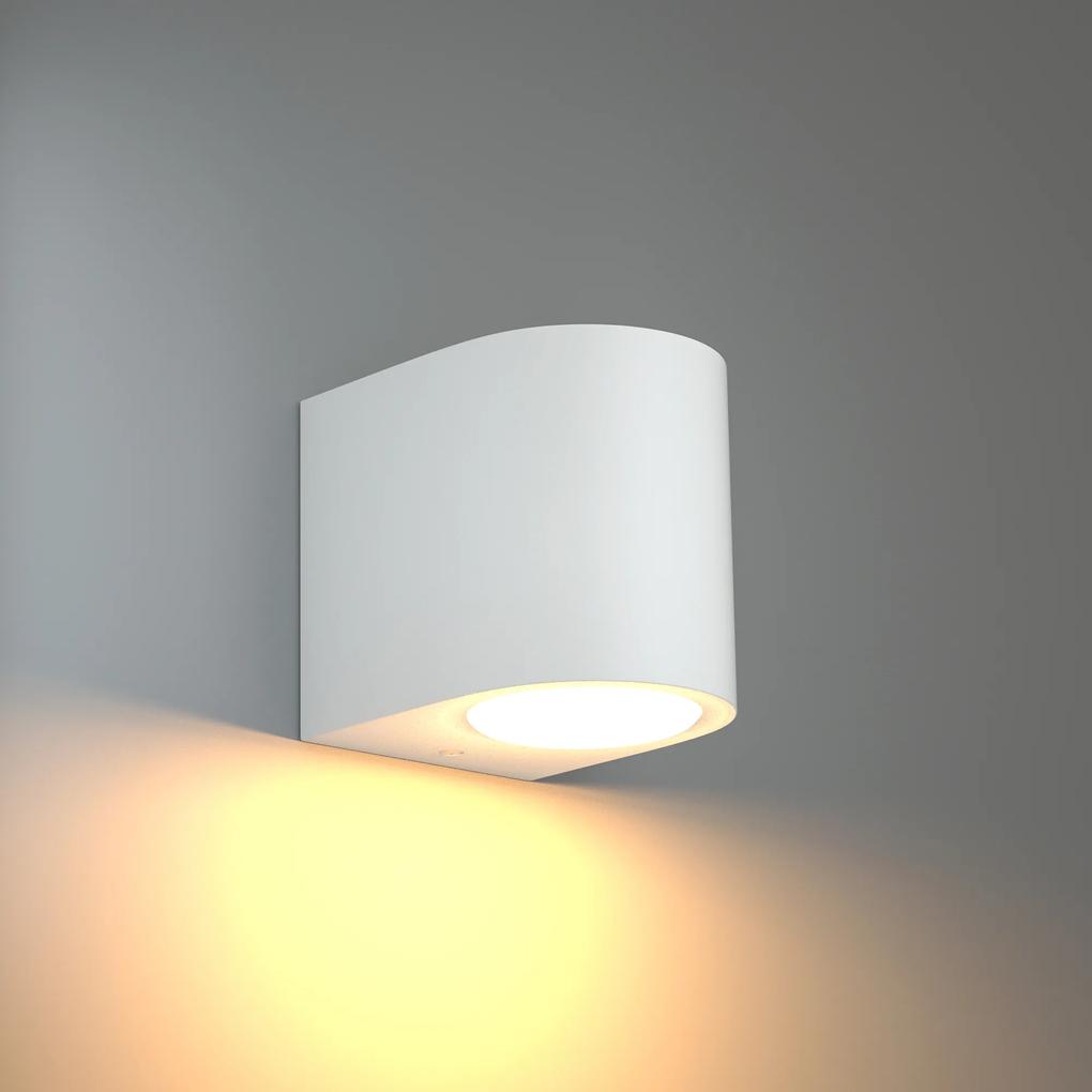 Φωτιστικό τοίχου Powell 1xGU10 Outdoor Up or Down Wall Lamp White D:9cmx8cm (80200224)