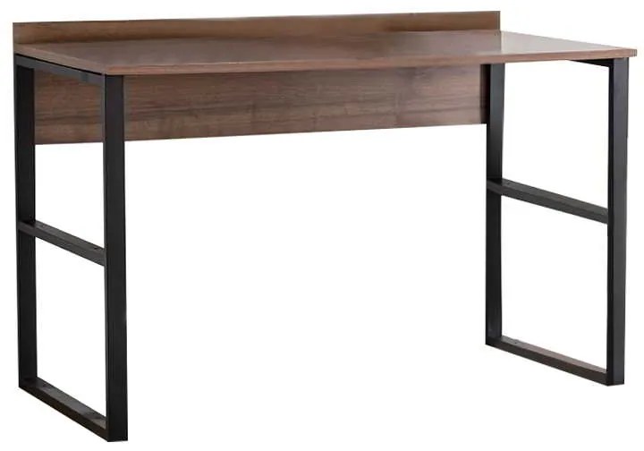 Γραφείο εργασίας Rana Megapap χρώμα καρυδί - μαύρο 120x60x78,8εκ.