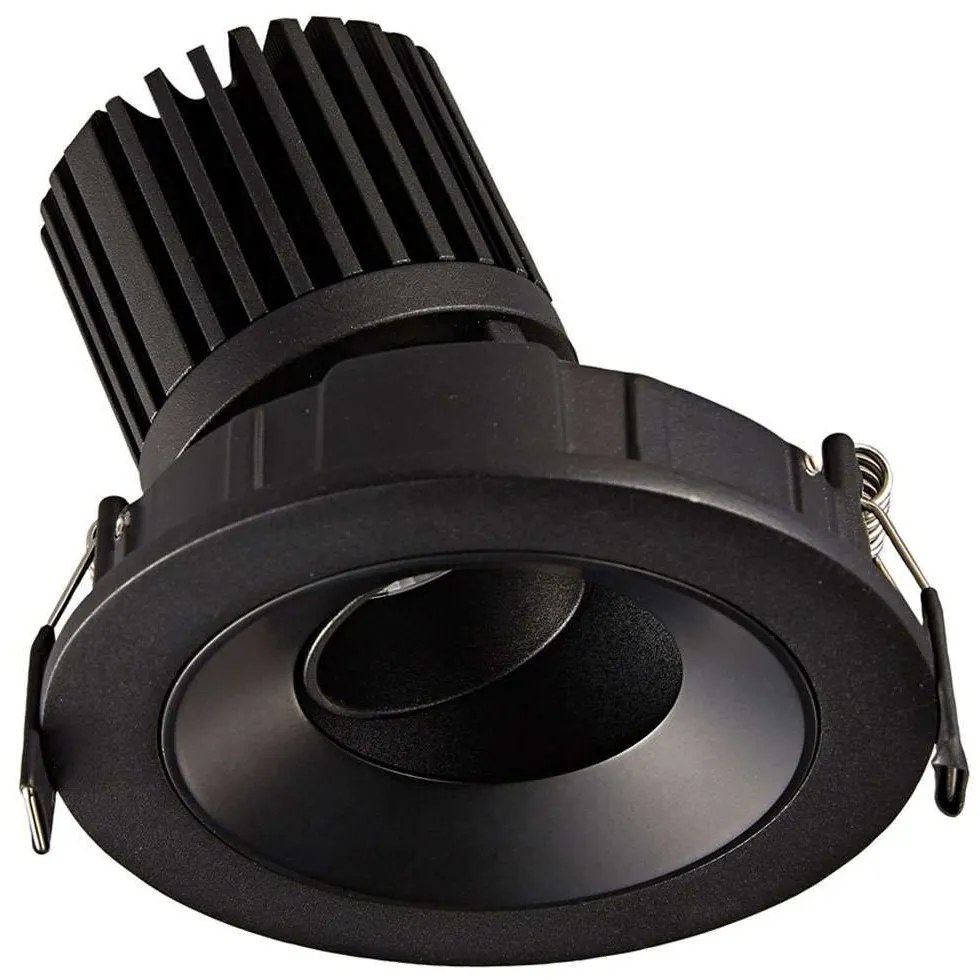 Σποτ Χωνευτό VK/04346/B/W Φ11,5cm Led 830Lm 12W 3000K Black VKLed Round