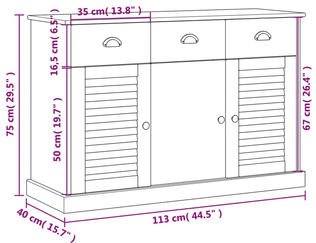 ΜΠΟΥΦΕΣ ΜΕ ΣΥΡΤΑΡΙΑ VIGO ΛΕΥΚΟ 113X40X75 ΕΚ. ΜΑΣΙΦ ΞΥΛΟ ΠΕΥΚΟΥ 353191