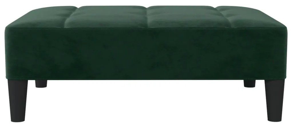 vidaXL Υποπόδιο Σκούρο Πράσινο 78 x 56 x 32 εκ. Βελούδινο