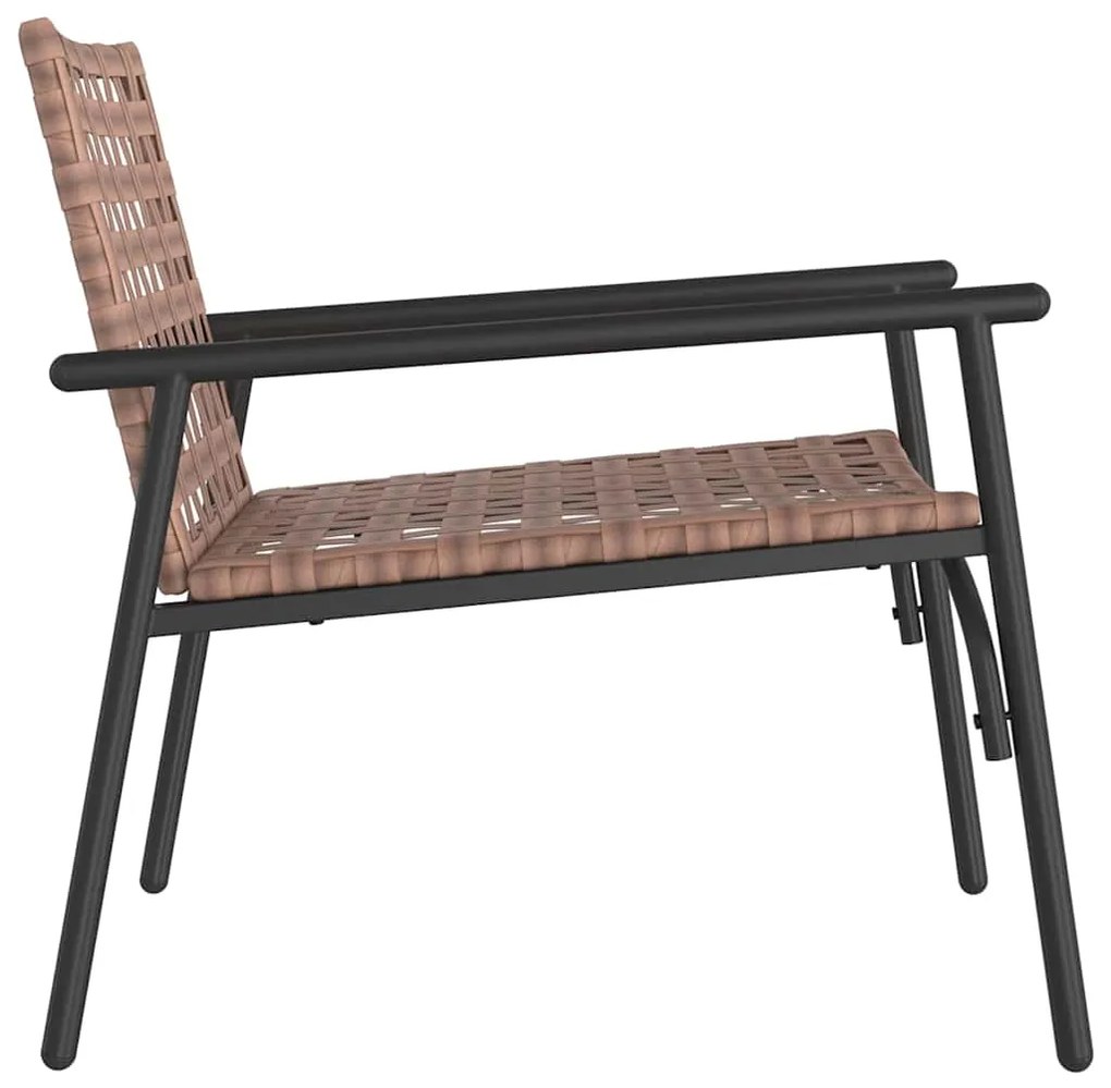 vidaXL Καρέκλα Κήπου 2 pcs Μαύρο 79 x 56 x 73.5 εκ. συνθετικό ρατάν