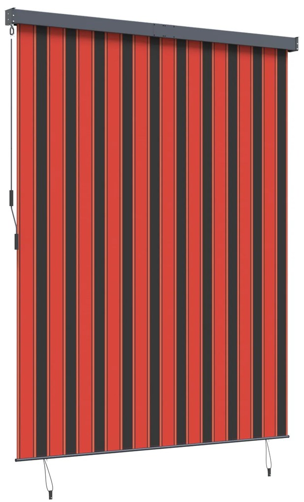 vidaXL Εξωτερικό ρολό Striped πορτοκαλί και καφέ 220 x 250 cm ύφασμα