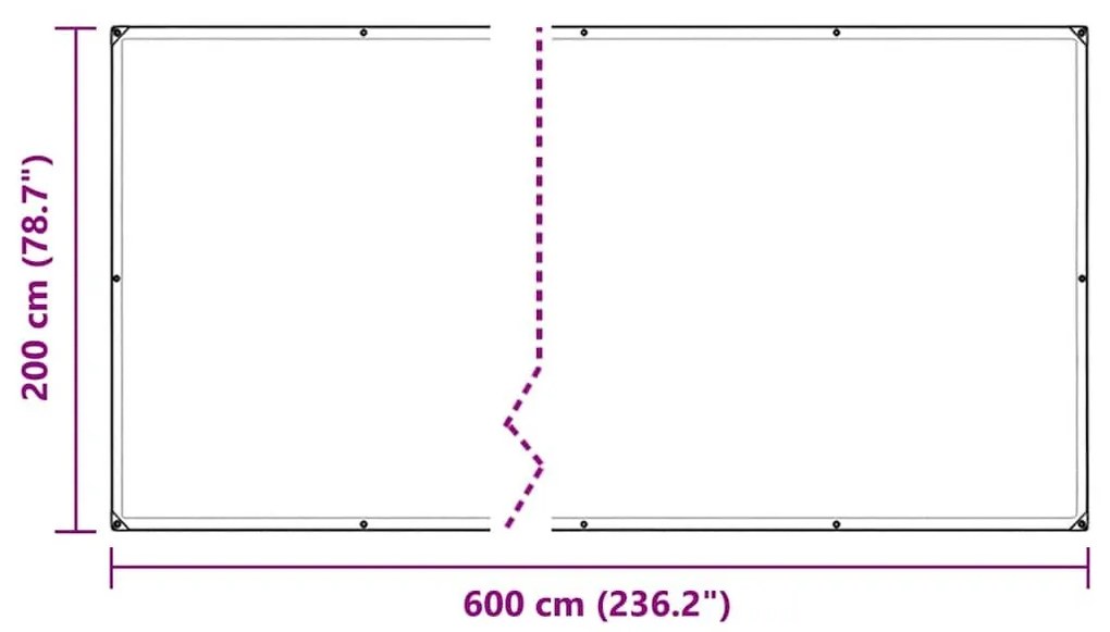 Κάλυμμα φυτών με οπές 2x6 m PVC