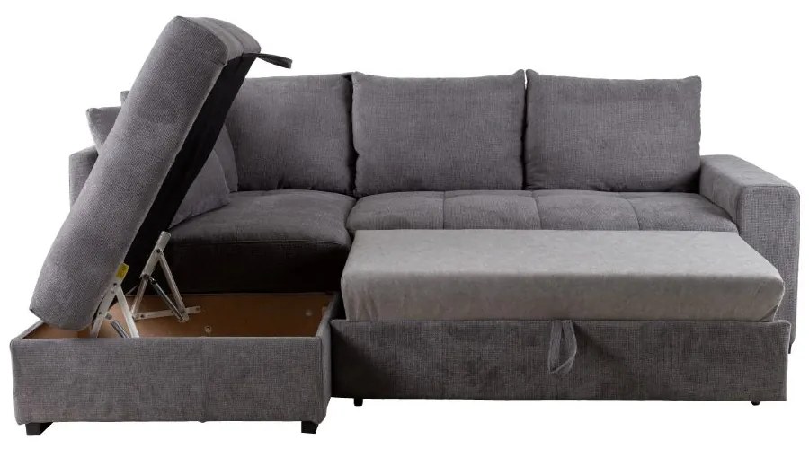 BILL ΚΑΝΑΠΕΣ ΚΡΕΒΑΤΙ ΓΩΝΙΑ ΑΡΙΣΤΕΡΗ STONE 241x173x94 - 70-0414