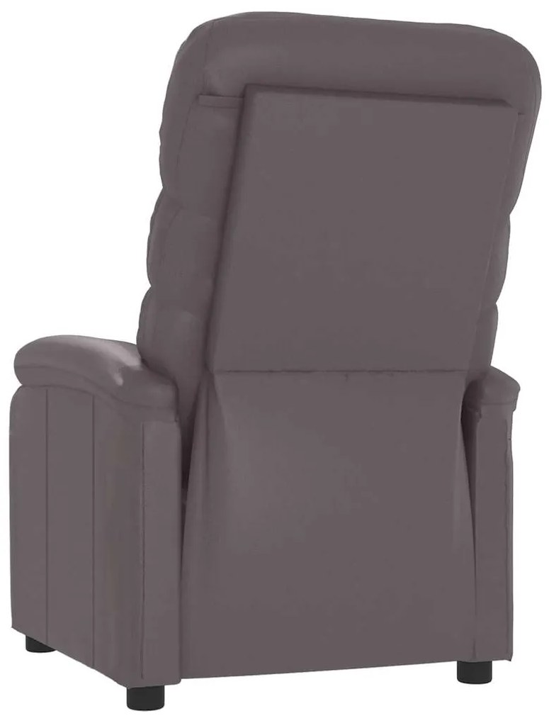 vidaXL Πολυθρόνα Ανακλινόμενη Γκρι από Συνθετικό Δέρμα