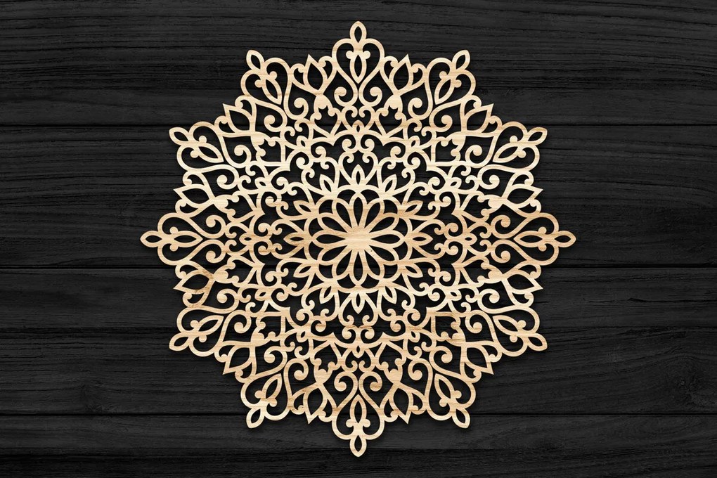 Intra απο ξύλο plywood 3mm-4mm πάχος Τρισδιάστατη Mandala Δίασταση 30x30 cm INTRAFABR-69585389