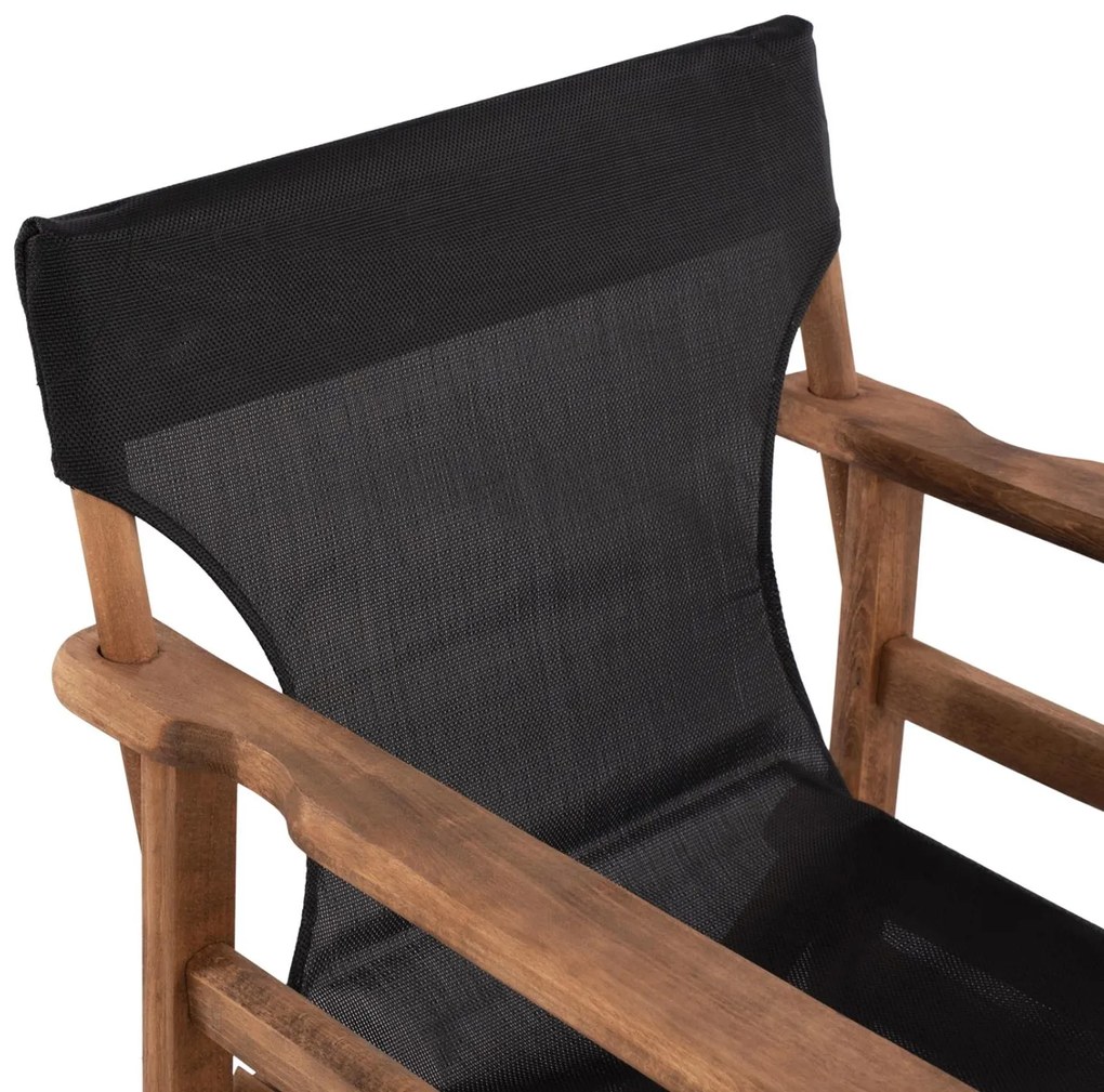 Καρέκλα Σκηνοθέτη ΛΗΜΝΟΣ C10368.05 Καρυδί με Textilene Μαύρο 57x54x88.5 εκ. 57x54x88.5 εκ.