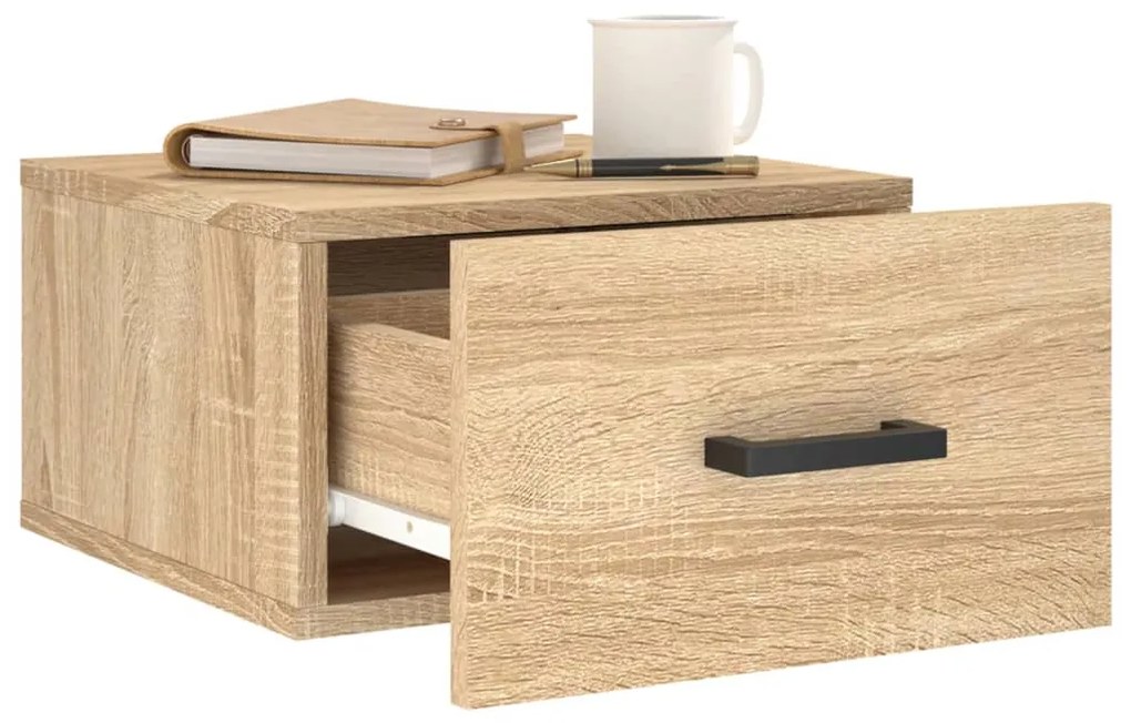vidaXL Κομοδίνα Επιτοίχια Sonoma Δρυς 35 x 35 x 20 εκ.