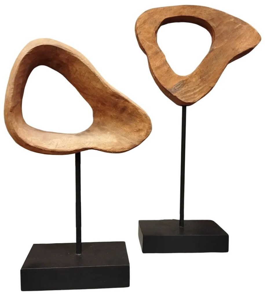 Διακοσμητική Φιγούρα Home ESPRIT Καφέ Μαύρο Σύγχρονη 22 X 9 X 44 CM