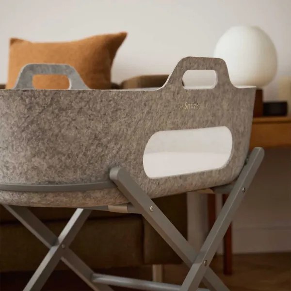 Καλαθούνα SNUZ SNUZBASKIT LIGHT GREY &amp; ΞΥΛΙΝΗ ΒΑΣΗ DOVE