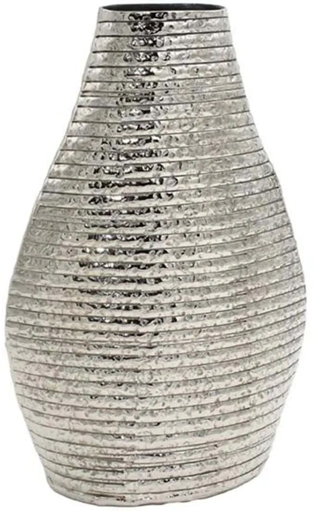 Βάζο 941-124-034 20x9x31cm Silver Μέταλλο