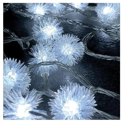 Λαμπάκια Σειρά 50 LED Διάφανο 7,5m Νιφάδες Ψυχρό Φως 27-00371 Panagoulas-27-00371-Διάφανο 27-00371