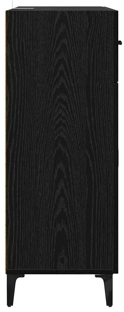 vidaXL Πλαϊνό γραφείο Μαύρη Οξυά 69,5 x 34 x 90 εκ. Επεξεργασμένο ξύλο