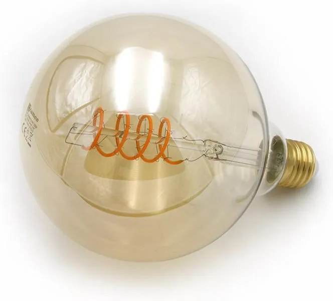 Adeleq Λάμπα LED Cog Spiral Globe Φ125 Ε27 6W Ντιμαριζόμενο Μελί 1800Κ 13-27125960019