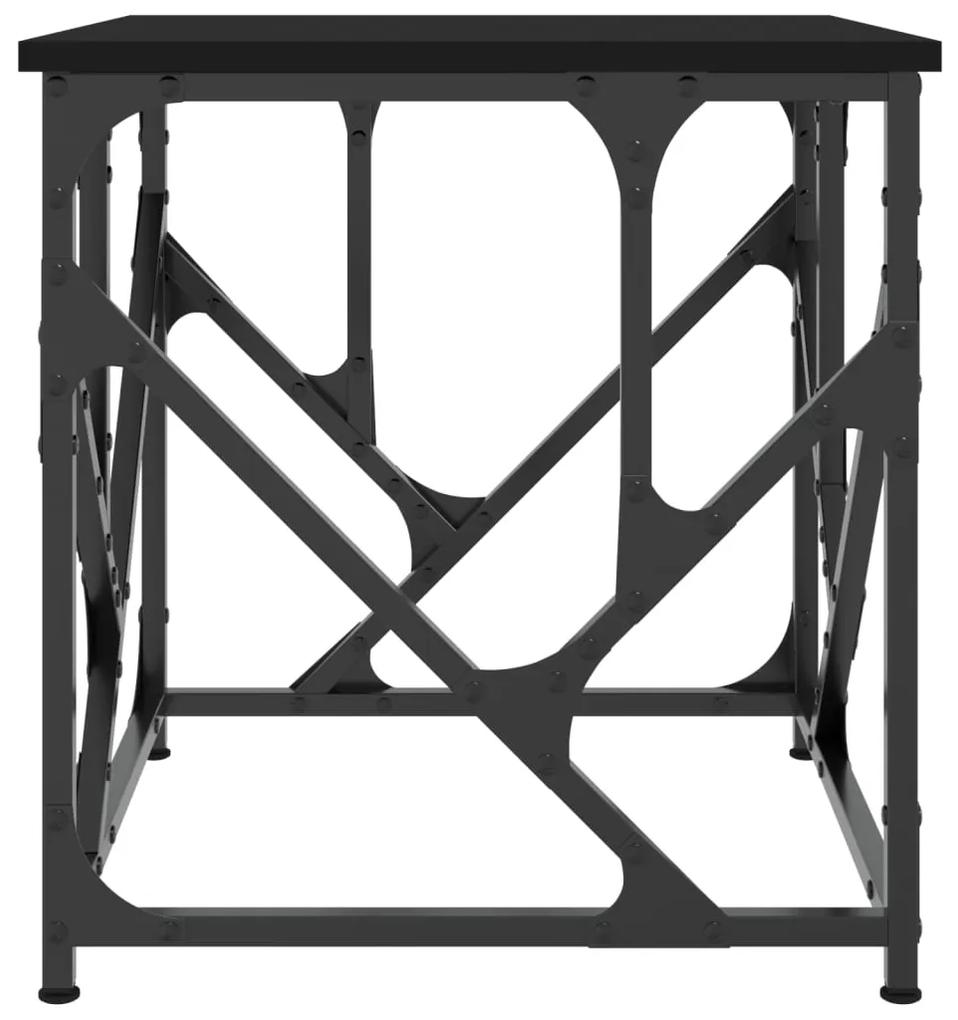 vidaXL Τραπεζάκι Σαλονιού Μαύρο 45x45x47,5 εκ. από Επεξεργασμένο Ξύλο