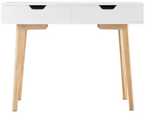 VEVOR Small Desk with Drawer Kids Desk for Bedroom Wooden Study Table White+Wood