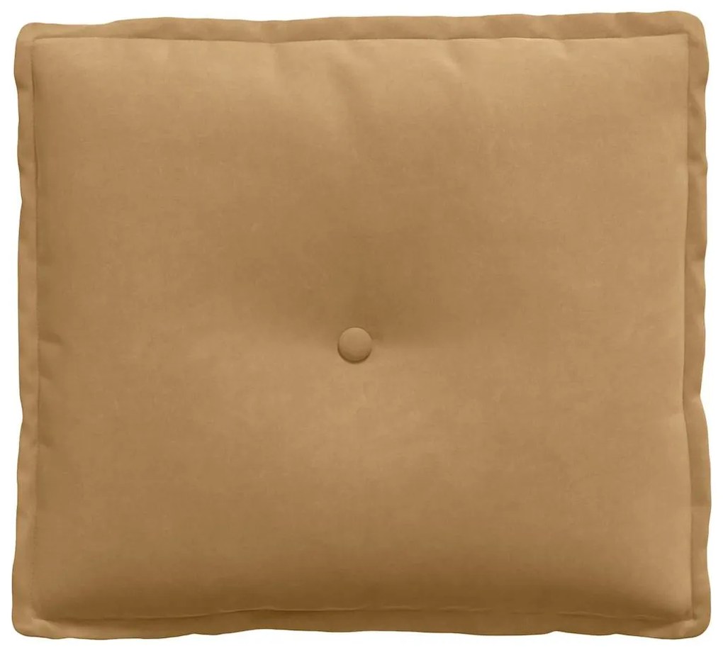 vidaXL Μαξιλάρι Πλάτης Καφέ 50 x 45 εκ. Υφασμάτινο Κορντουρά