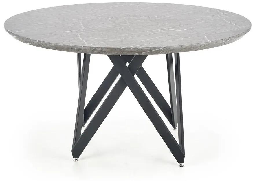 Τραπέζι Houston 936, Μαύρο, Γκρι μάρμαρο, 77cm, 47 kg, Ινοσανίδες μέσης πυκνότητας, Μέταλλο | Epipla1.gr