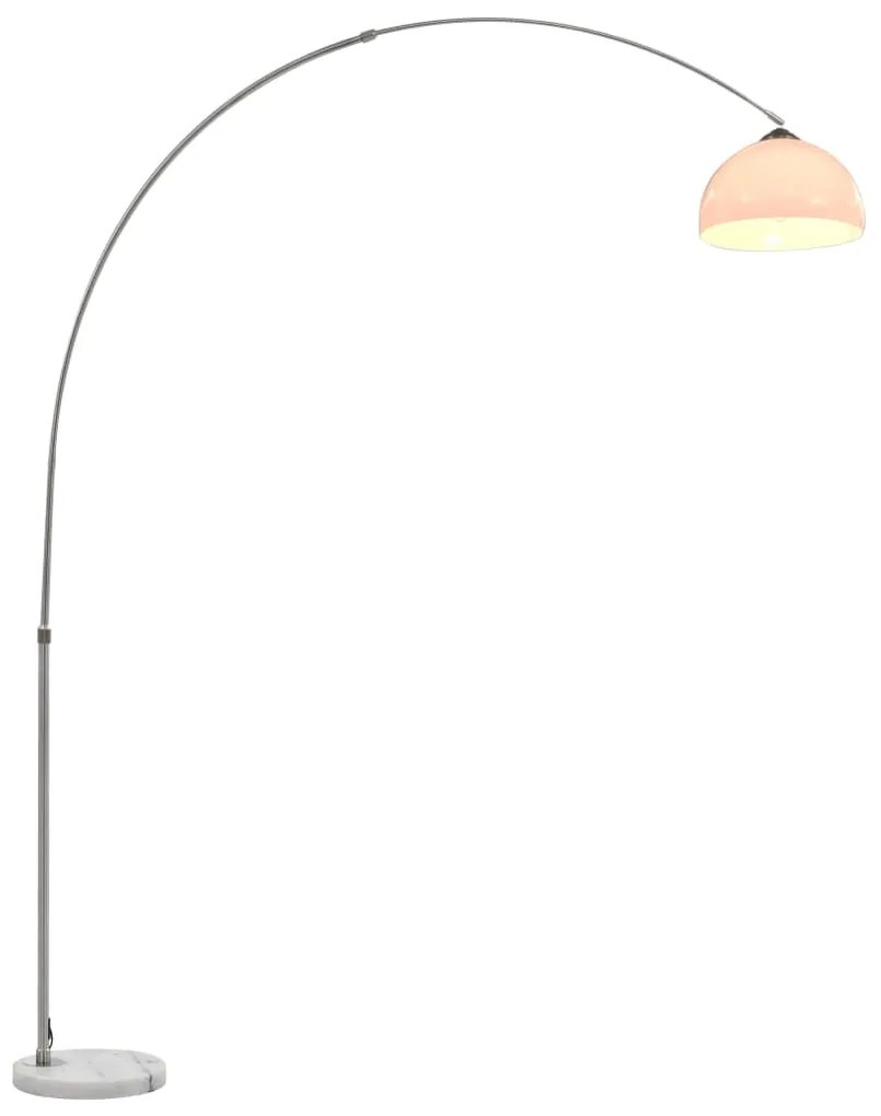 vidaXL Φωτιστικό Δαπέδου Τοξωτό Ασημί 200 εκ. 60 W E27