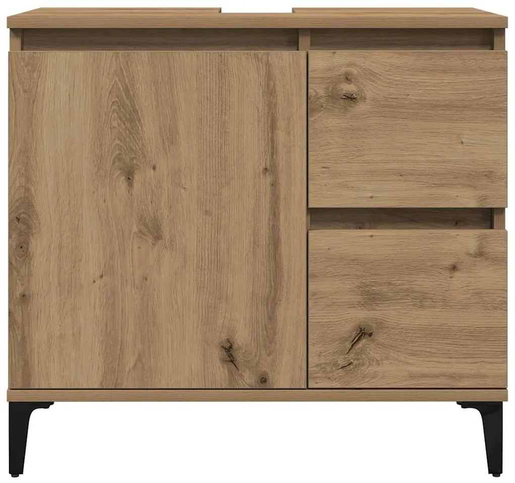 vidaXL Ντουλάπι Νιπτήρα Αρτισιανή Δρυς 65x33x60 εκ. Επεξ. Ξύλο