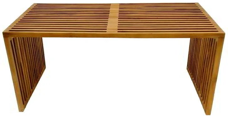Τραπέζι Marlin pakoworld teak ξύλο σε φυσική απόχρωση 100x50x45εκ